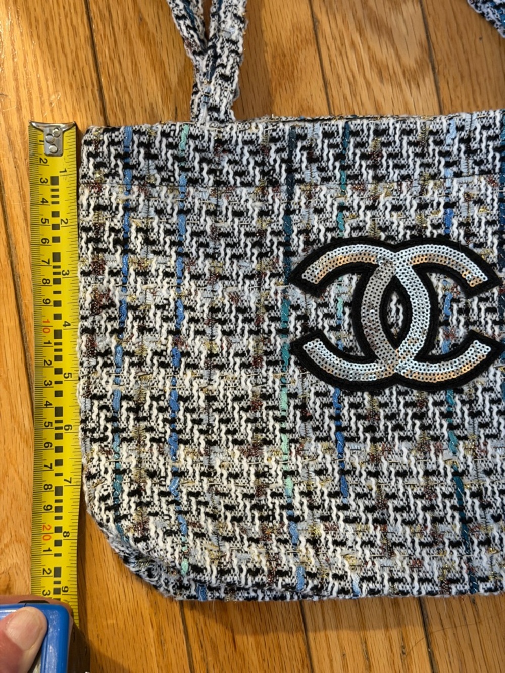 Chanel VIP/COMPLIMENTARY Tweed Mini Tote Bag in Multicolor - Picture 7 of 9